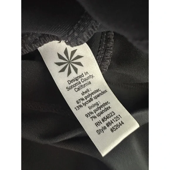 2 Athleta Take Two Running Shorts Double Layered Lined Women's Small Gray Black - Picture 8 of 9